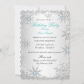 Blauwgroen Winterfeest op aarde Kaart (Voorkant)