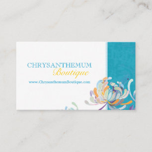 Blauwgroen witte bruiloft Mode Boutique Visitekaartje