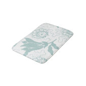 Blauwgroen, witte flatpanel badmat (Gekanteld)