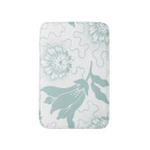 Blauwgroen, witte flatpanel badmat (Voorkant Verticaal)