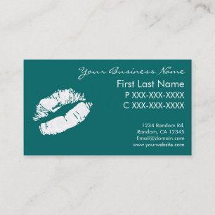 Blauwgroen witte lippenstift merk visitekaartjes