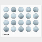 Blauwgroen witte tribal Aztec Ronde Sticker (Vel)