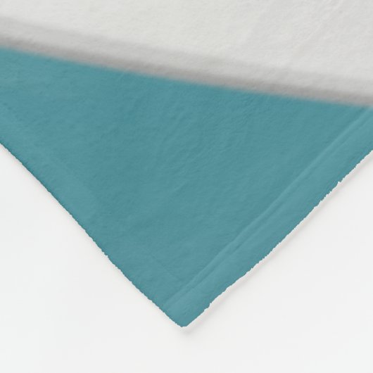 blauwgroen witte volleybalteamkleuren aangepaste n fleece deken (Hoek)