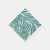 Blauwgroen zebraprint servetten (Hoek)