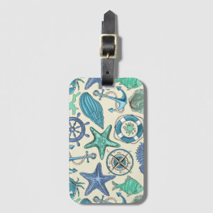 Blauwgroen Zee dierentuin Bagagelabel