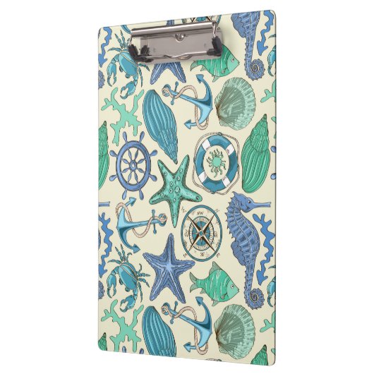 Blauwgroen Zee dierentuin Klembord (Links)