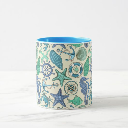 Blauwgroen Zee dierentuin Mok (Midden)