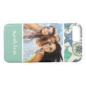 Blauwgroen Zee dierentuin | Uw foto en naam Case-Mate iPhone Case (Achterkant (Horizontaal))