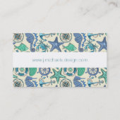 Blauwgroen Zee dierentuin Visitekaartje (Achterkant)