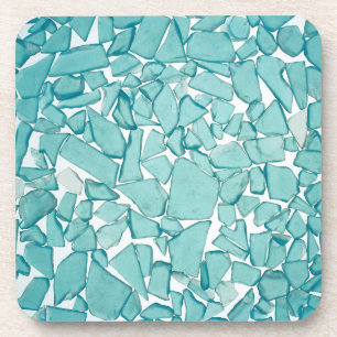 Blauwgroen Zee, glas, Nautisch afdrukken Bier Onderzetter