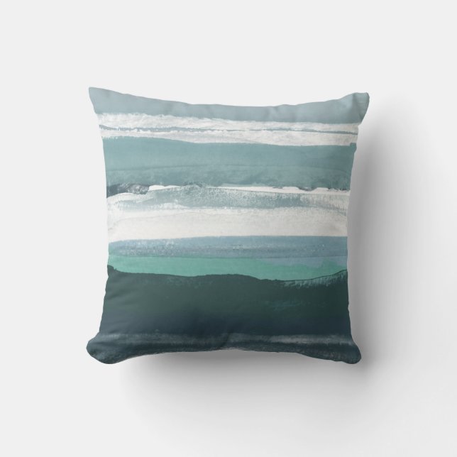 Blauwgroen Zee Kussen (Voorkant)