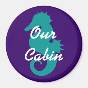 Blauwgroen Zee Paardenstang voor zijdeur Magneet