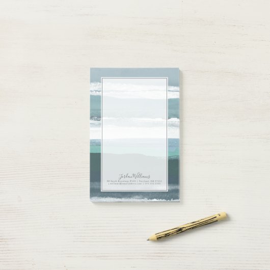 Blauwgroen Zee Post-it® Notes (Op bureau)