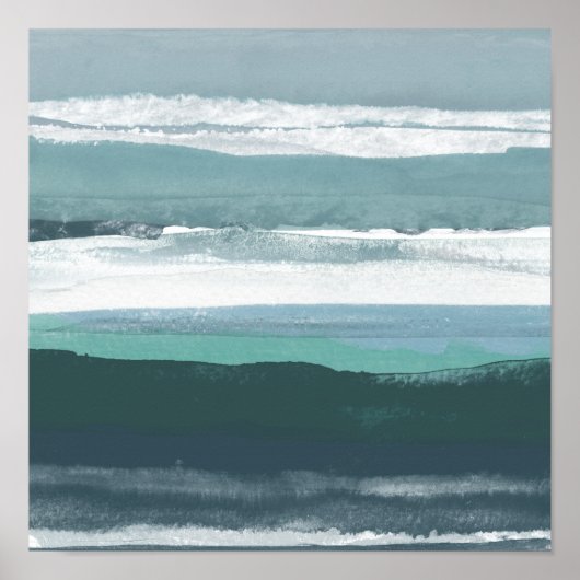 Blauwgroen Zee Poster (Voorkant)