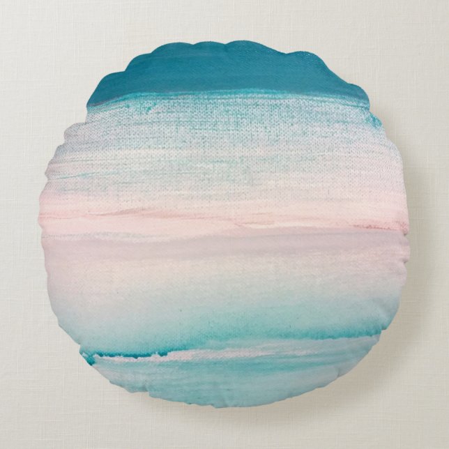 Blauwgroen zee rondom kussen (Voorkant)