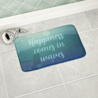 Blauwgroen zeemeermin geluk komt in Waves Custom Badmat