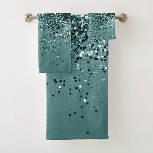 Blauwgroen Zeemeermin Glitter #1 #sjiny #decor Bad Handdoek (Insitu)
