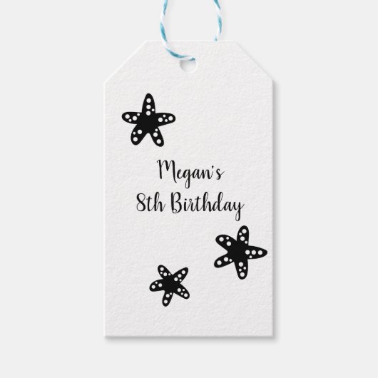 Blauwgroen Zeemeerpartij Cadeaulabel (Voorkant)