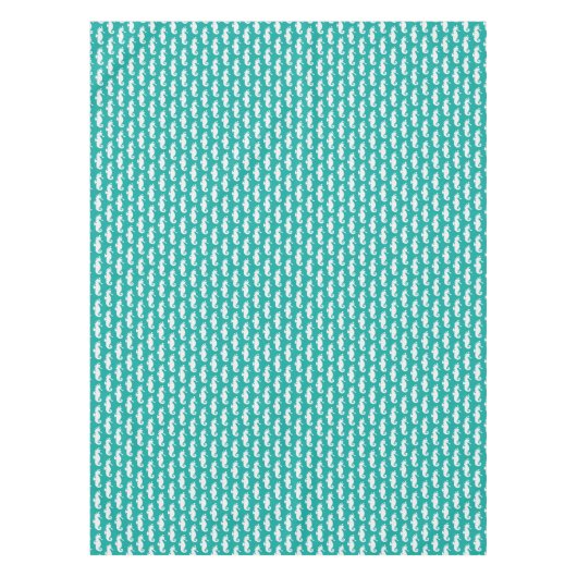 Blauwgroen zeepaardpatroon 1 tafelkleed (Voorkant)