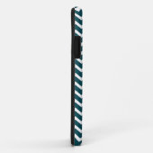 Blauwgroen Zig Zag Chevrons Pattern Case-Mate iPhone Case (Achterkant/rechts)