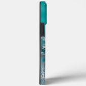 Blauwgroen zilver wit kerst telefoon geval Case-Mate iPhone case (Achterkant / Rechts)