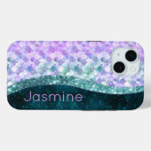 Blauwgroen zilverappelmolen Case-Mate iPhone case (Achterkant (horizontaal))