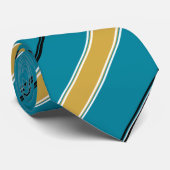 Blauwgroen zwart-gouden Stropdas (Opgerold)
