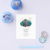 Blauwgroen, zwarte en goudbekistingen flyer (Enkel)