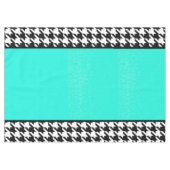 Blauwgroen, zwarte en witte ingecheckte tabelruim tafelkleed (Voorkant (Horizontaal))