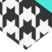 Blauwgroen, zwarte en witte ingecheckte tabelruim tafelkleed (Gekanteld)