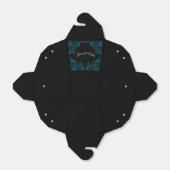 Blauwgroen zwarte gotische bruiloft afsluiten bedankdoosjes (Uitgevouwen)