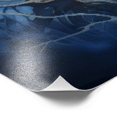 Blauwgroene boom Abstract Foto Afdruk (Hoek)