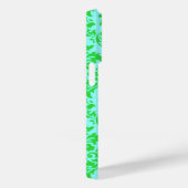 Blauwgroene damast Case-Mate iPhone case (Achterkant / Rechts)