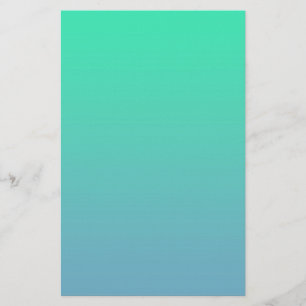 Blauwgroene kleur briefpapier