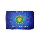 Blauwgroene kleurstof badmat (Voorkant)