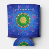 Blauwgroene kleurstof blikjeskoeler (Achterkant)