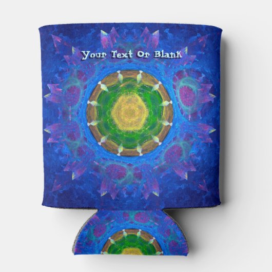 Blauwgroene kleurstof blikjeskoeler (Achterkant)