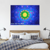 Blauwgroene kleurstof canvas afdruk (Insitu (Slaapkamer))