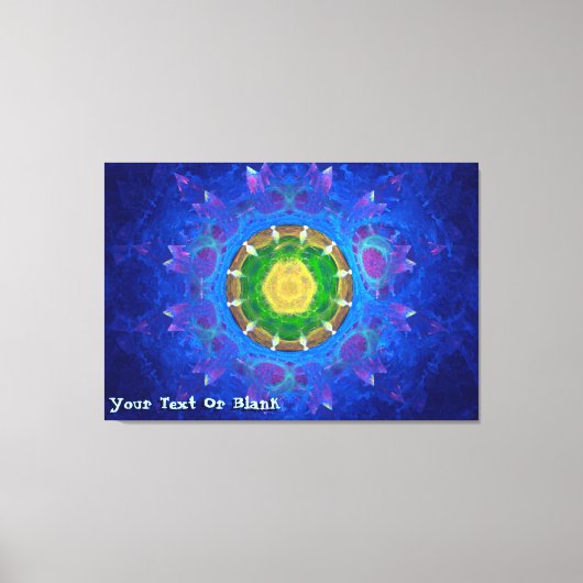 Blauwgroene kleurstof canvas afdruk (Voorkant)