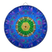 Blauwgroene kleurstof dartbord (Voorkant)