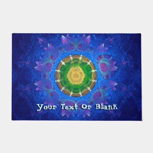 Blauwgroene kleurstof deurmat (Voorkant)