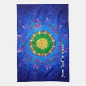 Blauwgroene kleurstof theedoek (Verticaal)