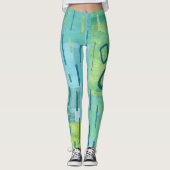 Blauwgroene Leggings #3 (Voorkant)