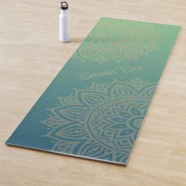 Blauwgroene Mandala Gradient Yogamat