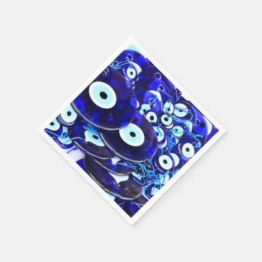 Blauwgroene ogen servetten (Hoek)