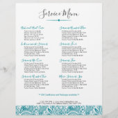 Blauwgroene Paisley Lace Flyer (Voorkant)