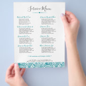 Blauwgroene Paisley Lace Flyer (Hand)