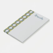 Blauwgroene Retro Post-it® Notes (Schuin)