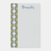 Blauwgroene Retro Post-it® Notes (Voorkant)