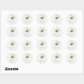 Blauwgroene Succulente Pompoen Baby Shower Ronde Sticker (Vel)